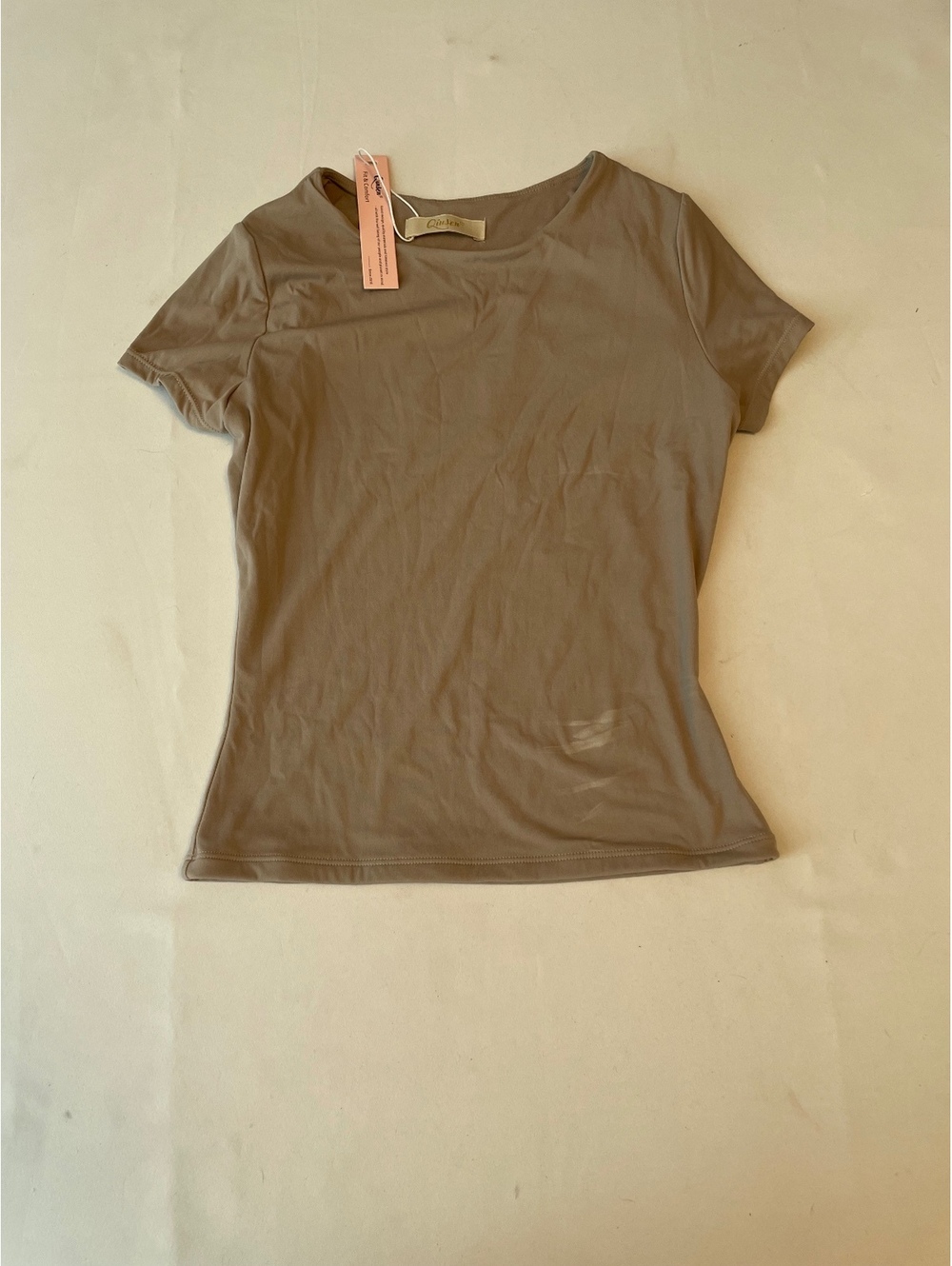 Qinsen Fit & Comfort Taupe Short Sleeve T-Shirt